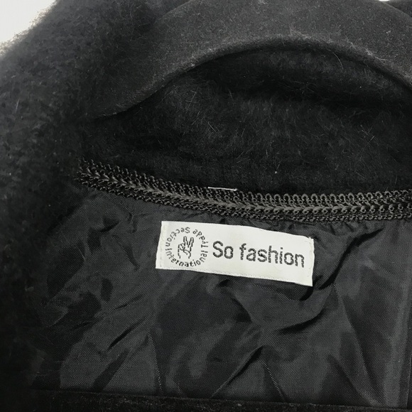 Black Angora Western Style Jacket - Picture 12 of 13